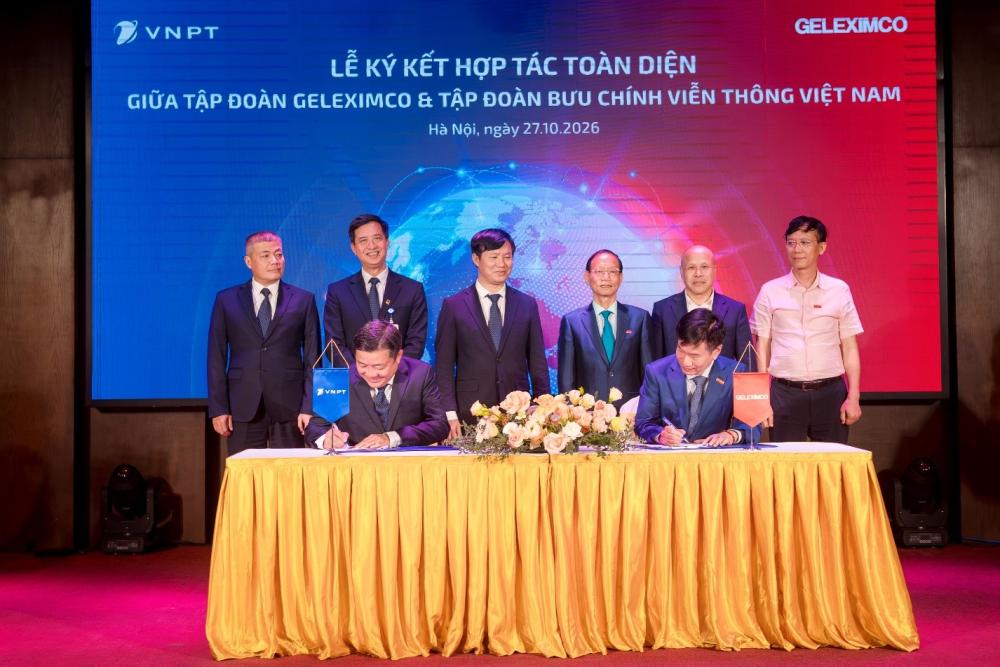 Geleximco, ABBank ký kết hợp tác toàn diện với VNPT, kết nối tài chính – sản xuất – công nghệ phục vụ khách hàng