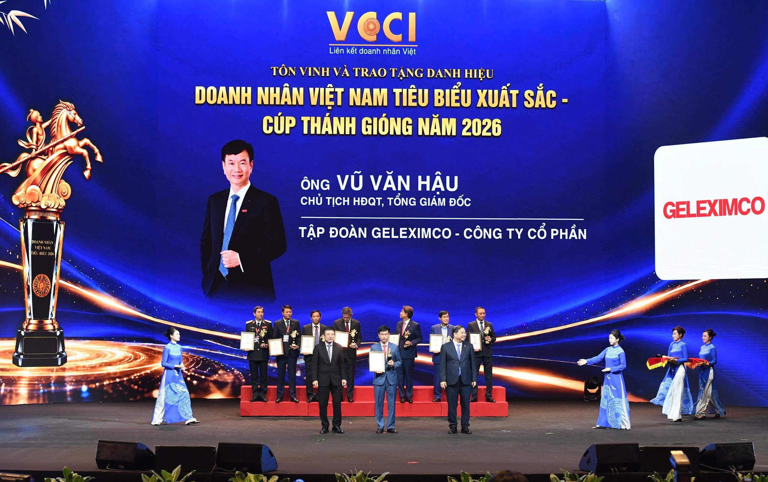 Chủ tịch HĐQT, Tổng giám đốc Geleximco được vinh danh Doanh nhân Việt Nam tiêu biểu – Cúp Thánh Gióng 2026